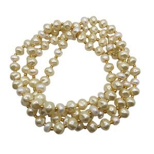 Chico’s Long Faux Pearl Necklace